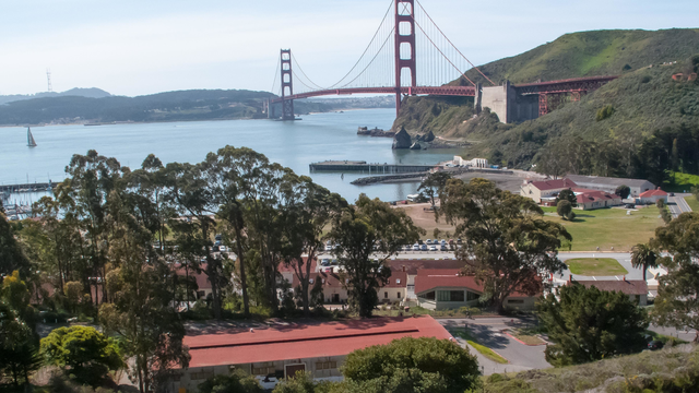 View overlooking Fort Baker and the Golden Gate