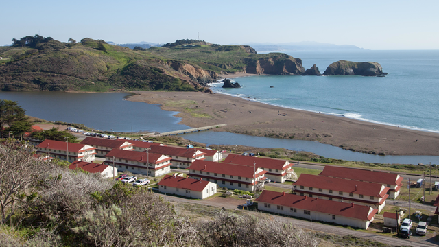 View over Fort Cronkhite and Rodeo Beach