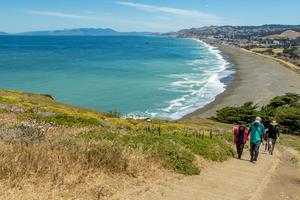 Bootlegger's Steps up to the top of Mori Point