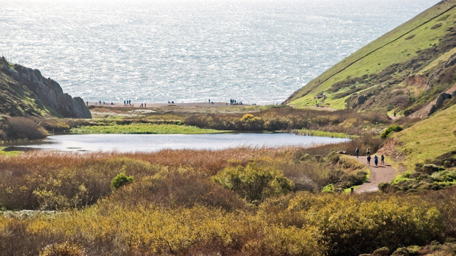 View over Tennessee Valley toward the beach and ocean