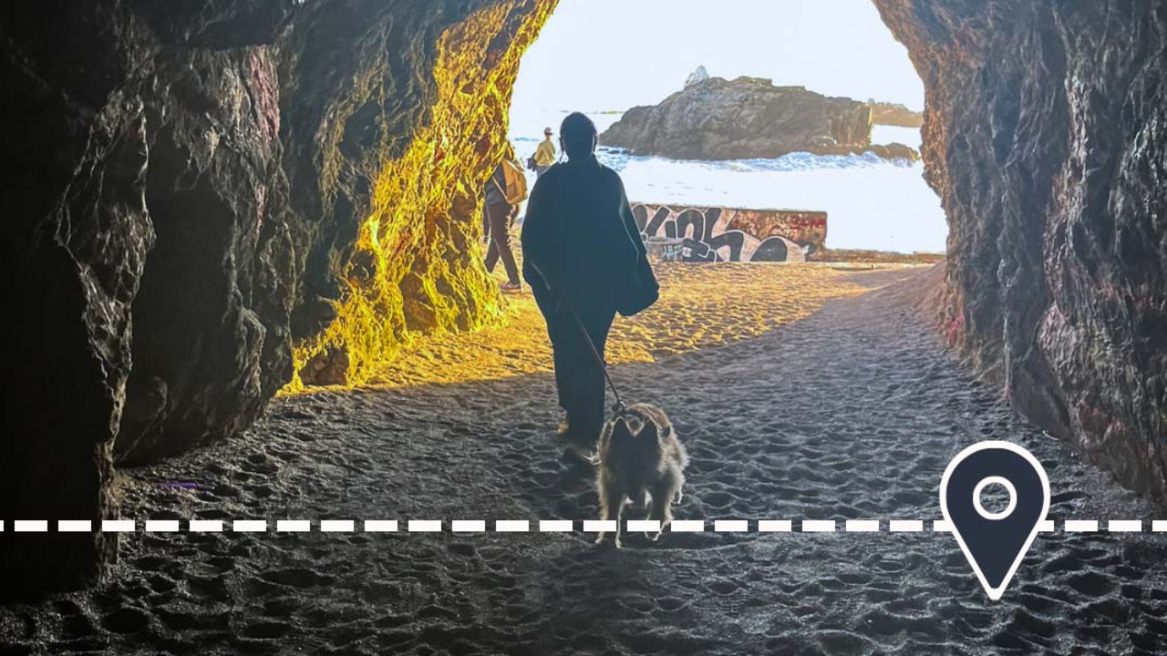 Park visitor on a trail