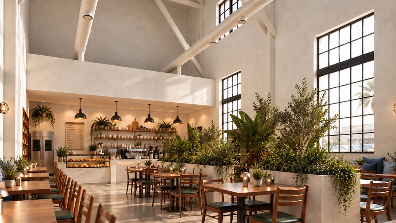 A rendering of the cafe interior for the upcoming Il Porto at Pier 31, next to where ferries depart for Alcatraz Island.