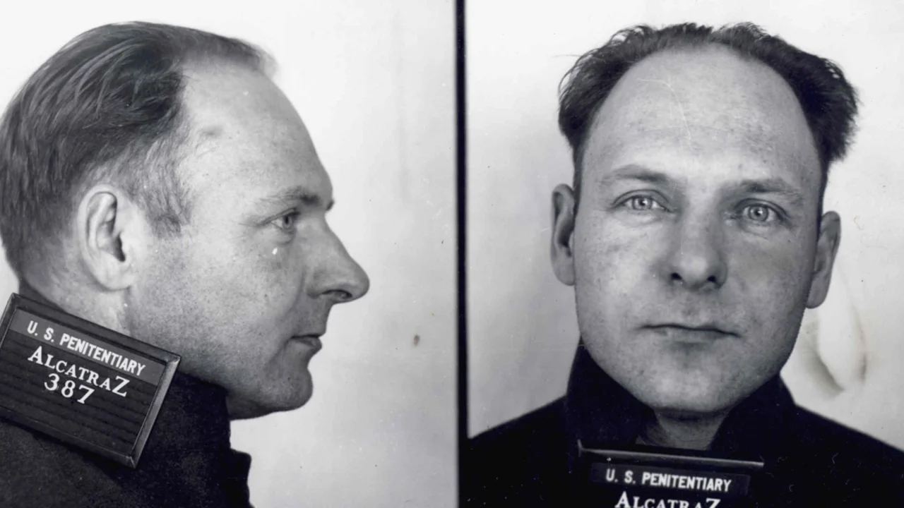 Historical mugshot of Richard Franseen, Alcatraz Inmate and gardener.