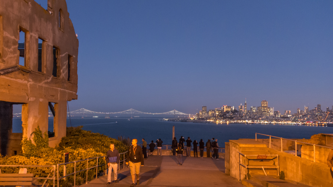 Alcatraz at night