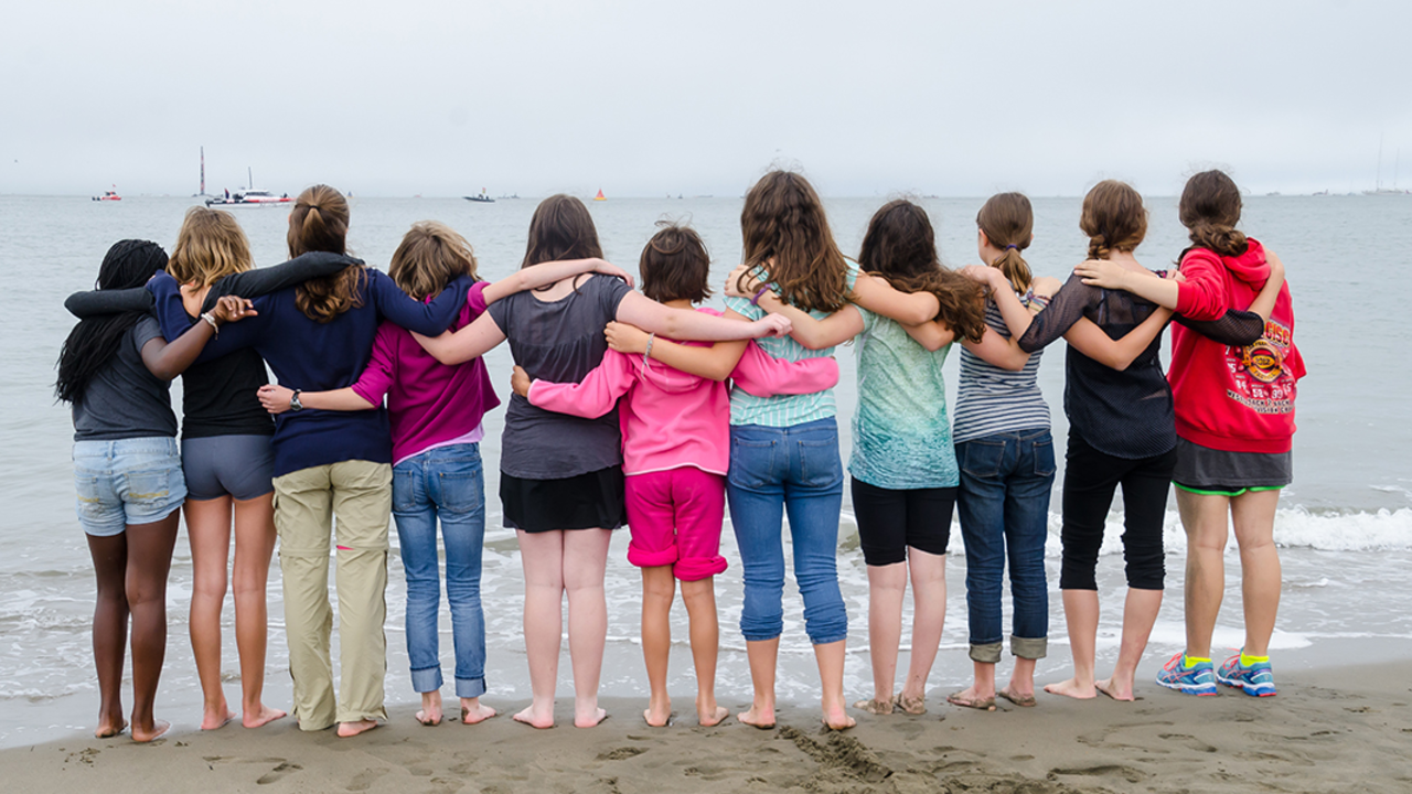friends at beach