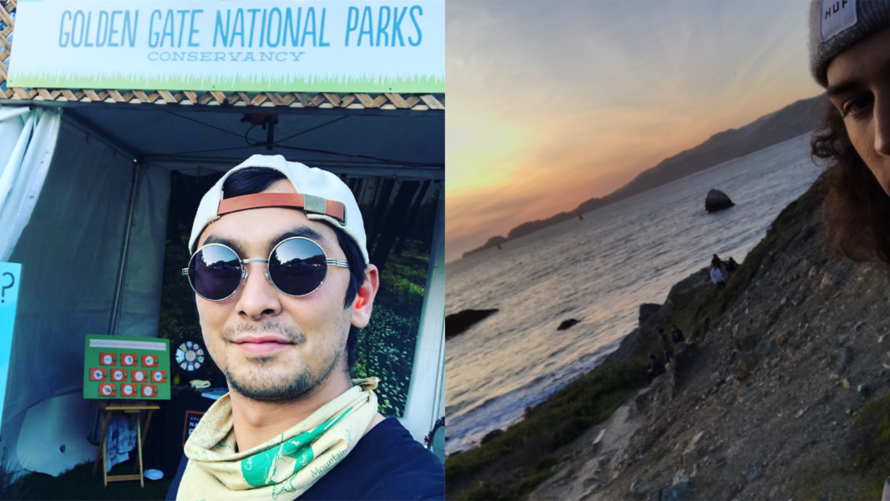 Two San Francisco Park Steward smile