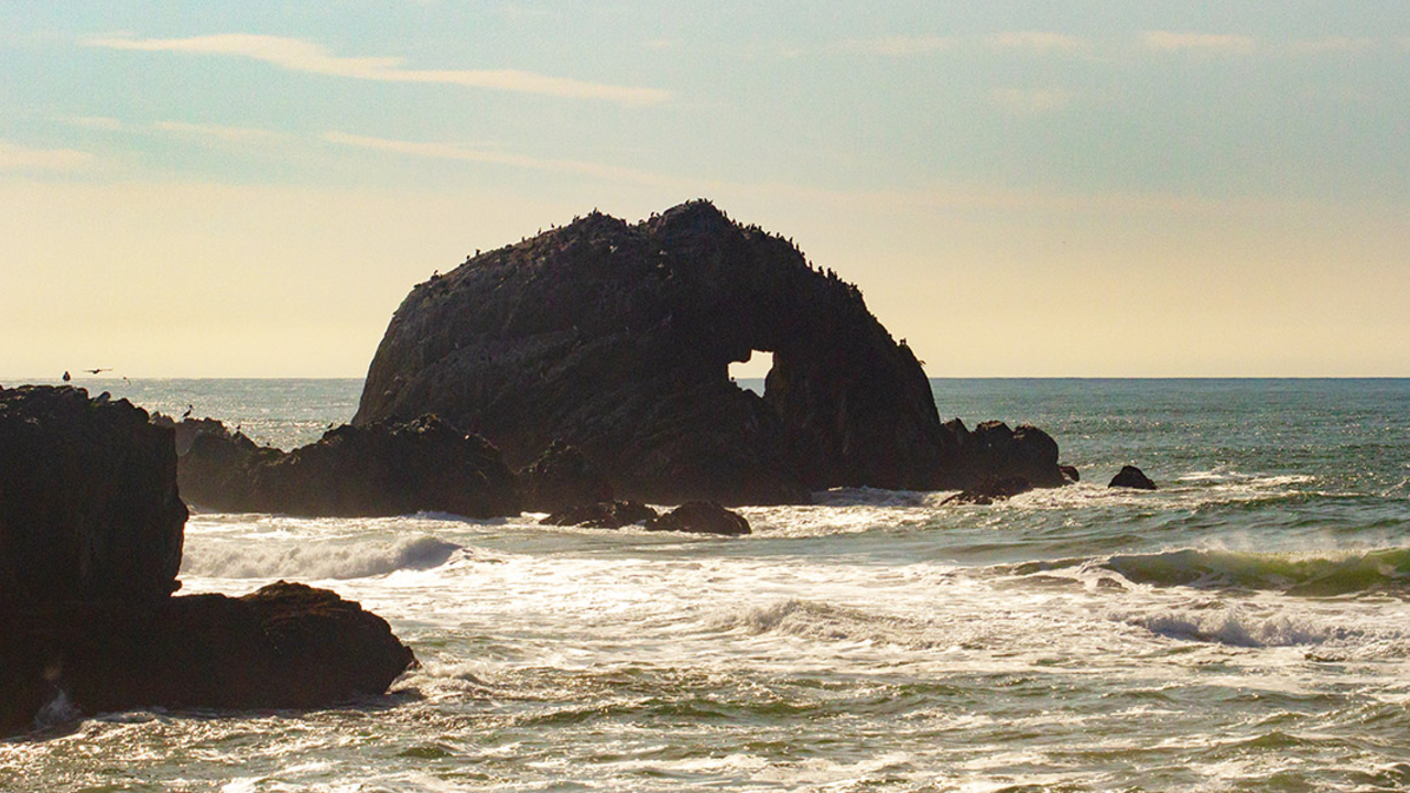 Seal Rocks seen in the Pacific Ocean near San Francisco's Lands End. Seal Rocks seen in the Pacific Ocean near San Francisco's Lands End.