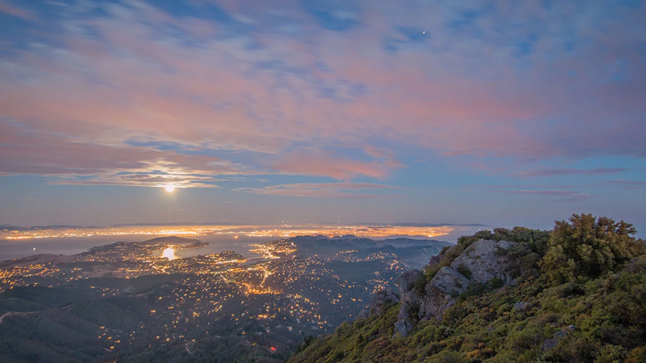 Moonrise on Mt. Tam