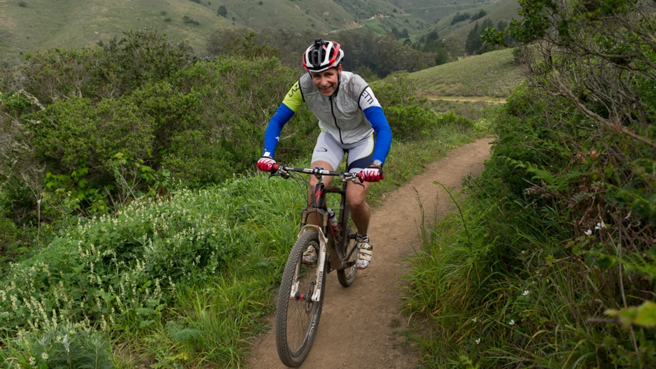 Cycling along the trails