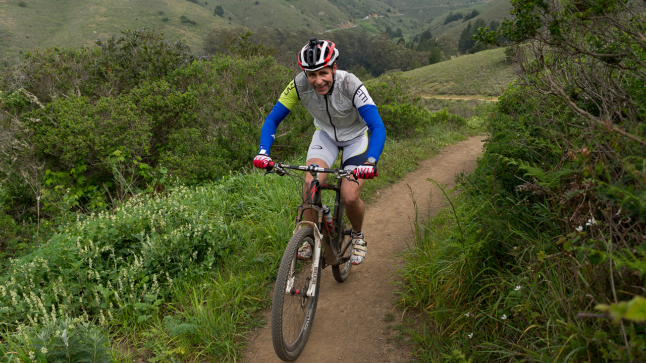 Cycling along the trails