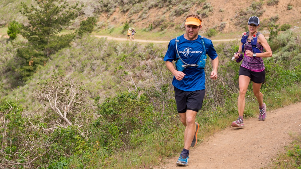 Runners on trail Trail running
