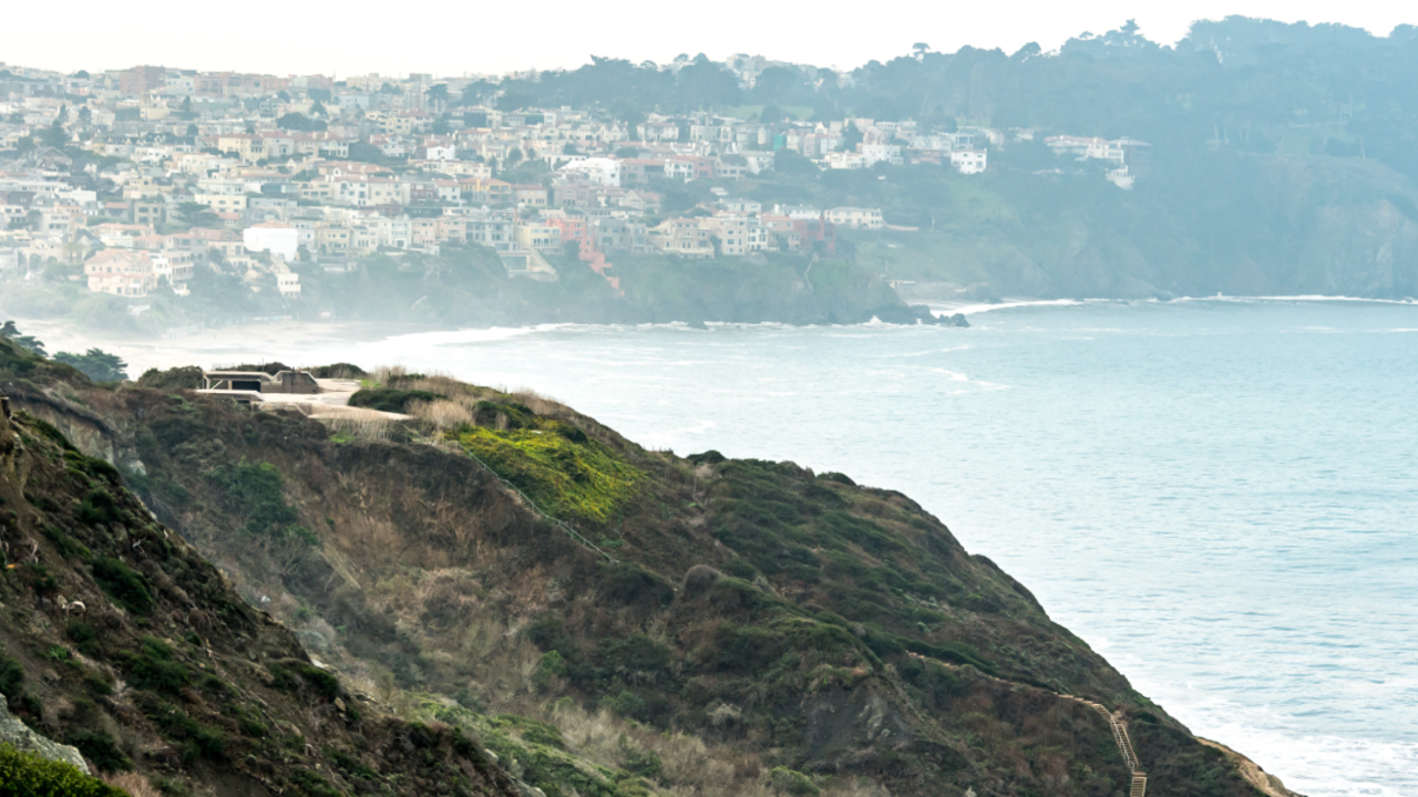 Overlooking the cliff