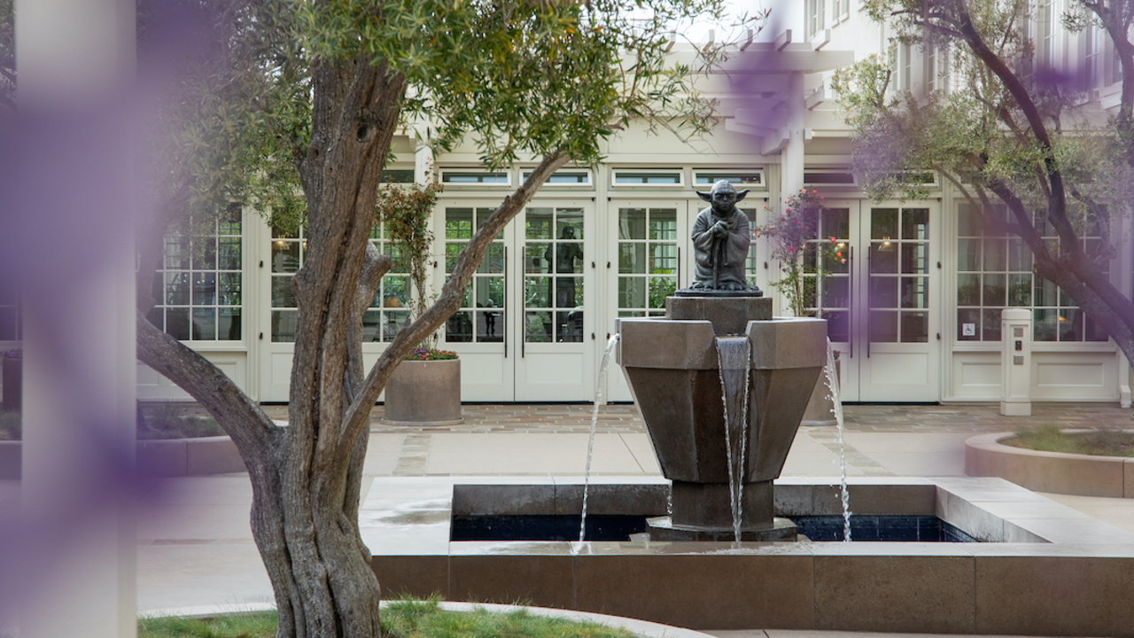 Yoda statue in the Presidio of San Francisco.