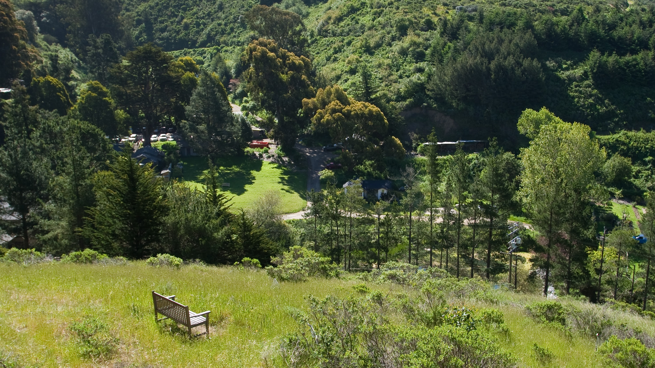 View over Green Gulch Farm Zen Center