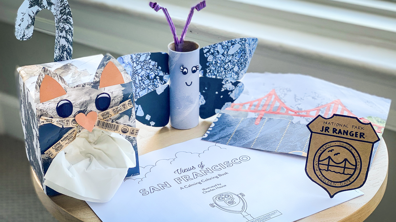 All park crafts listed on webpage displayed on a table