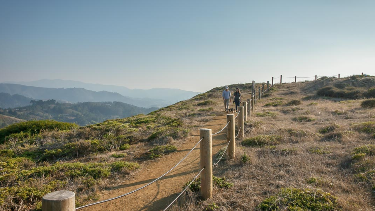 Trail along Milagra Ridge Trail along Milagra Ridge