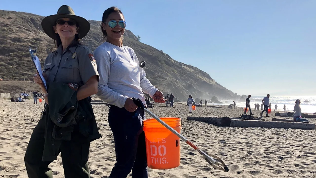 Cleaning up Muir Beach