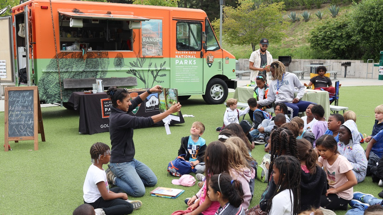 Story Time with the Roving Ranger at Rocky Graham Park in Marin City.