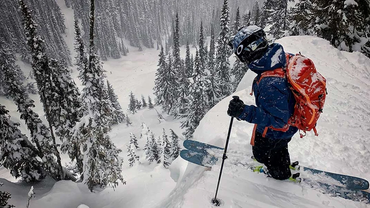 Scene from "Charge 2" where five top freeskiers and one world champion drone pilot go cat skiing in British Columbia in Canada for a week. Their instructions: charge as hard as you can everyday.