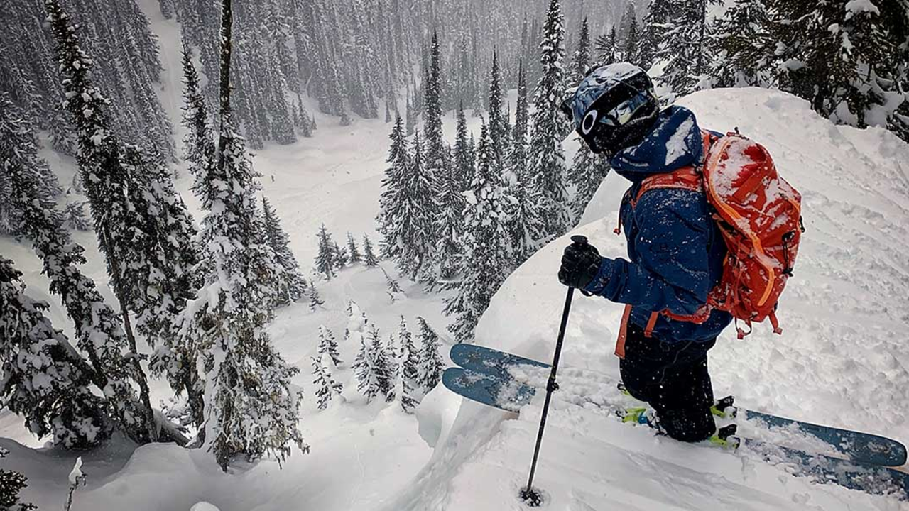 Scene from "Charge 2" where five top freeskiers and one world champion drone pilot go cat skiing in British Columbia in Canada for a week. Their instructions: charge as hard as you can everyday.