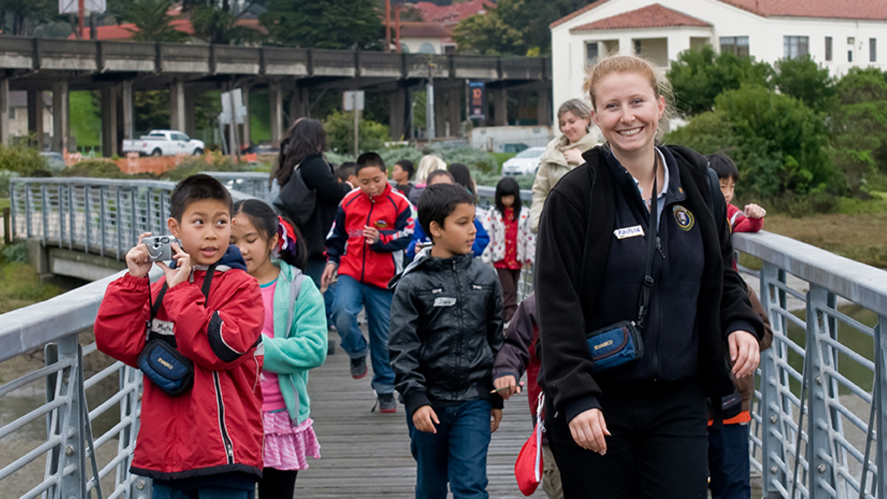Students embark on an exploration of Crissy Field Marsh