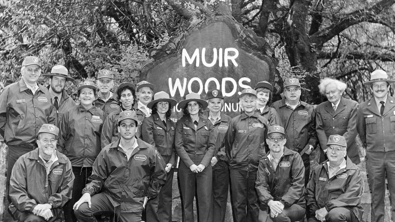 GOGA 32470 MUWO Docent graduation.jpg Rangers graduate in Muir Woods