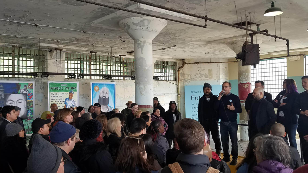 Future IDs project collaborators at the 'Day of Public Programs' at Alcatraz on Feb. 16, 2019.