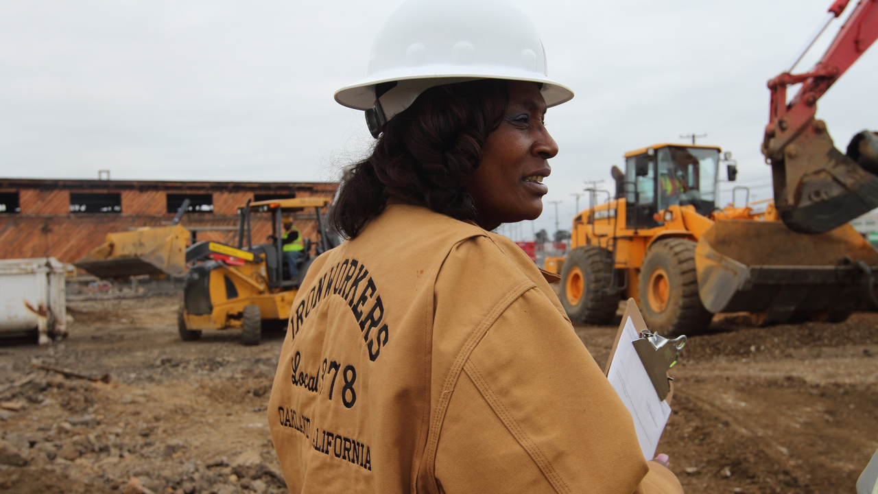 Joyce Guy at work in the field