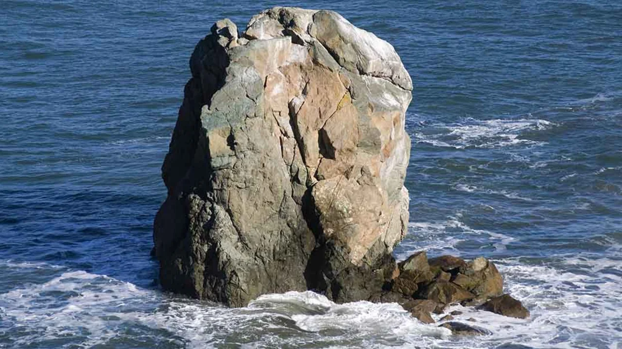 Some of the interesting geological formations seen from Lands End were once hills in a vast plain that extended 27 miles past the current California coastline.