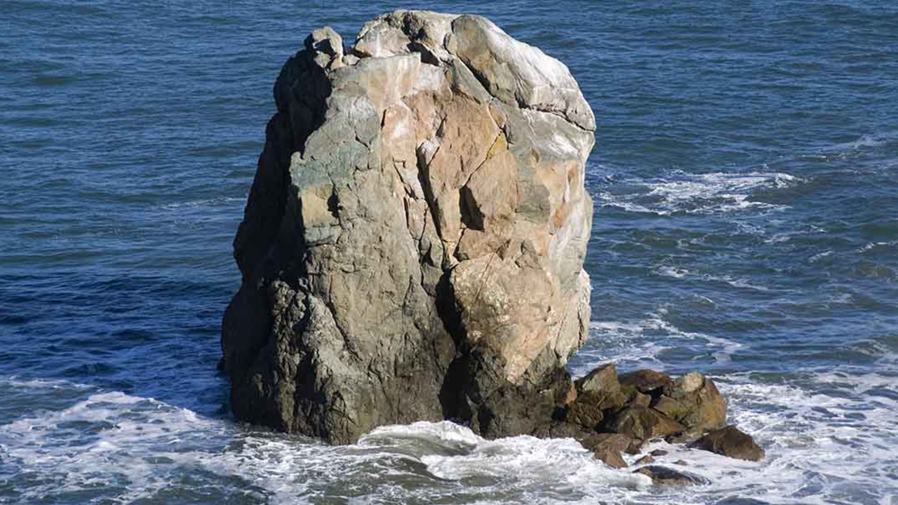 Some of the interesting geological formations seen from Lands End were once hills in a vast plain that extended 27 miles past the current California coastline.