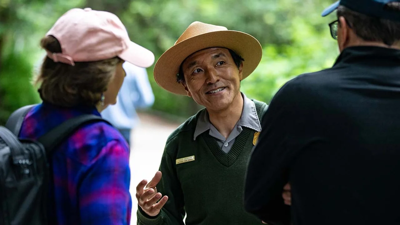 National Park Service Ranger Todd Hisaichi at Muir Woods National Monument.