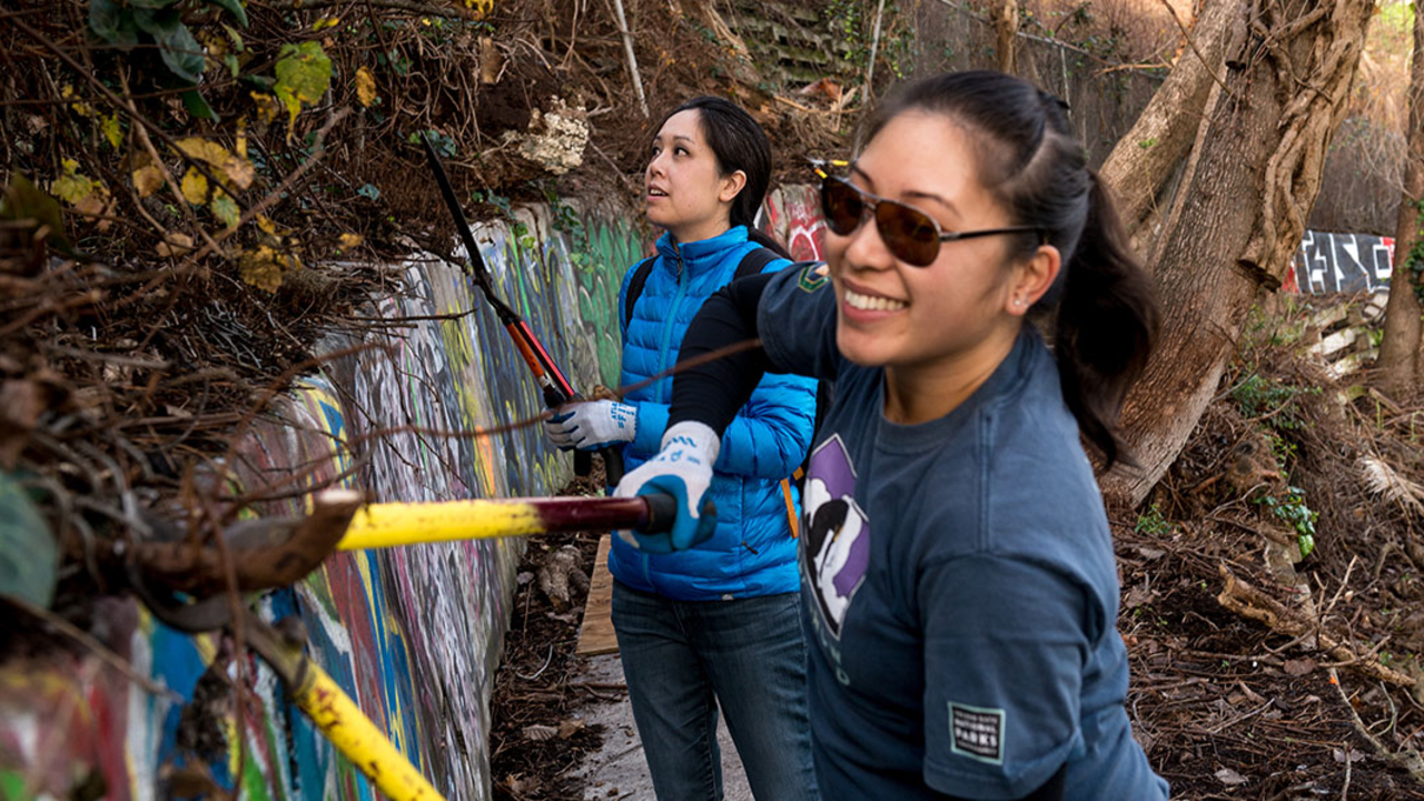 Volunteers Working in Black Point Historic Gardens