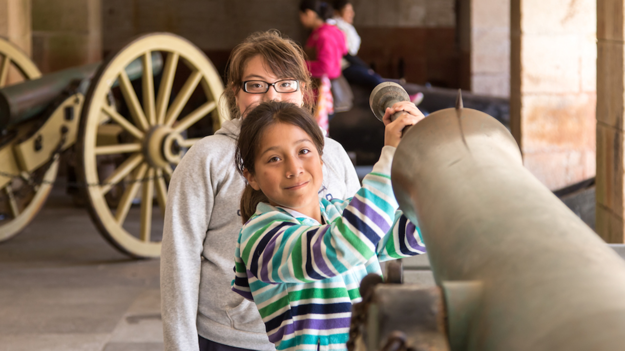 Youth at the Fort Point Cannon