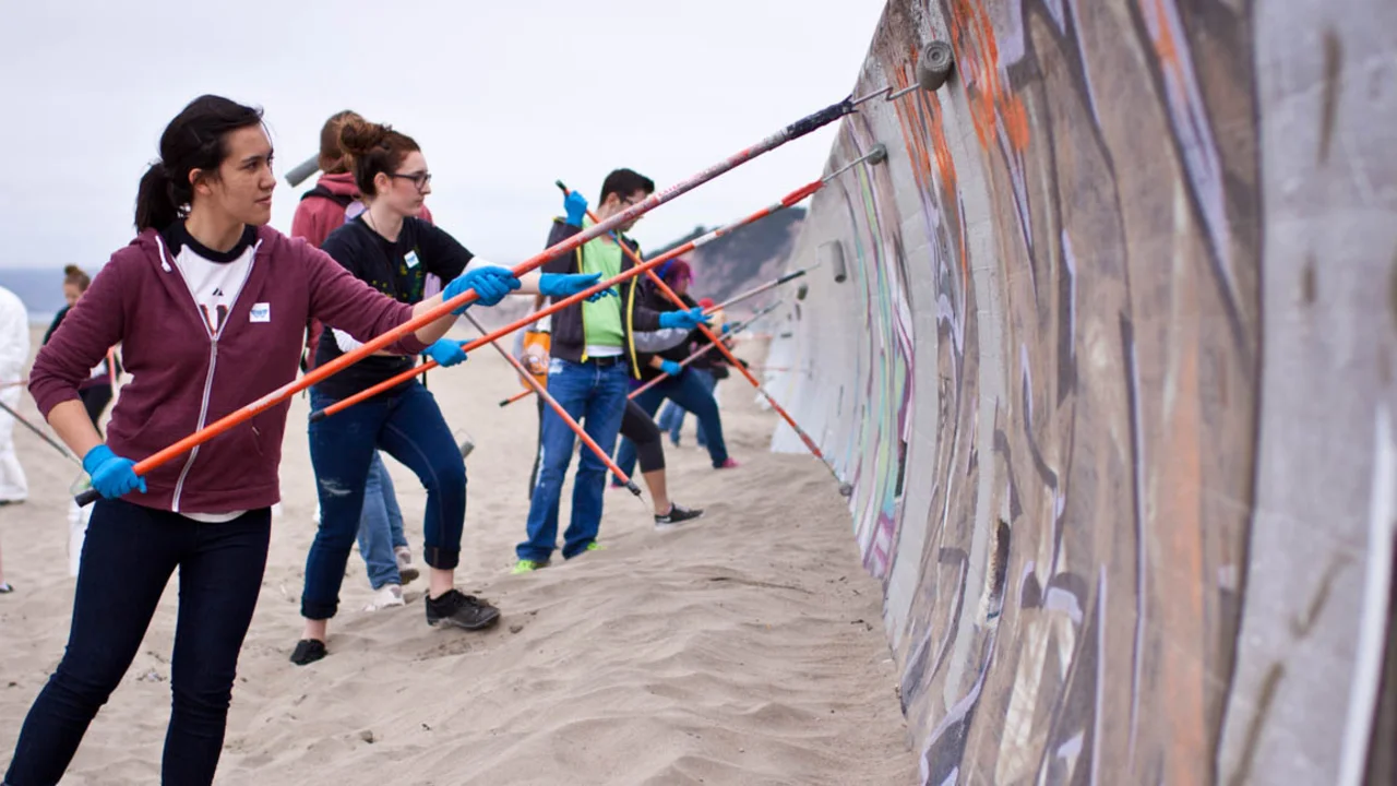 Golden Gate Maintenance Volunteers at Ocean Beach