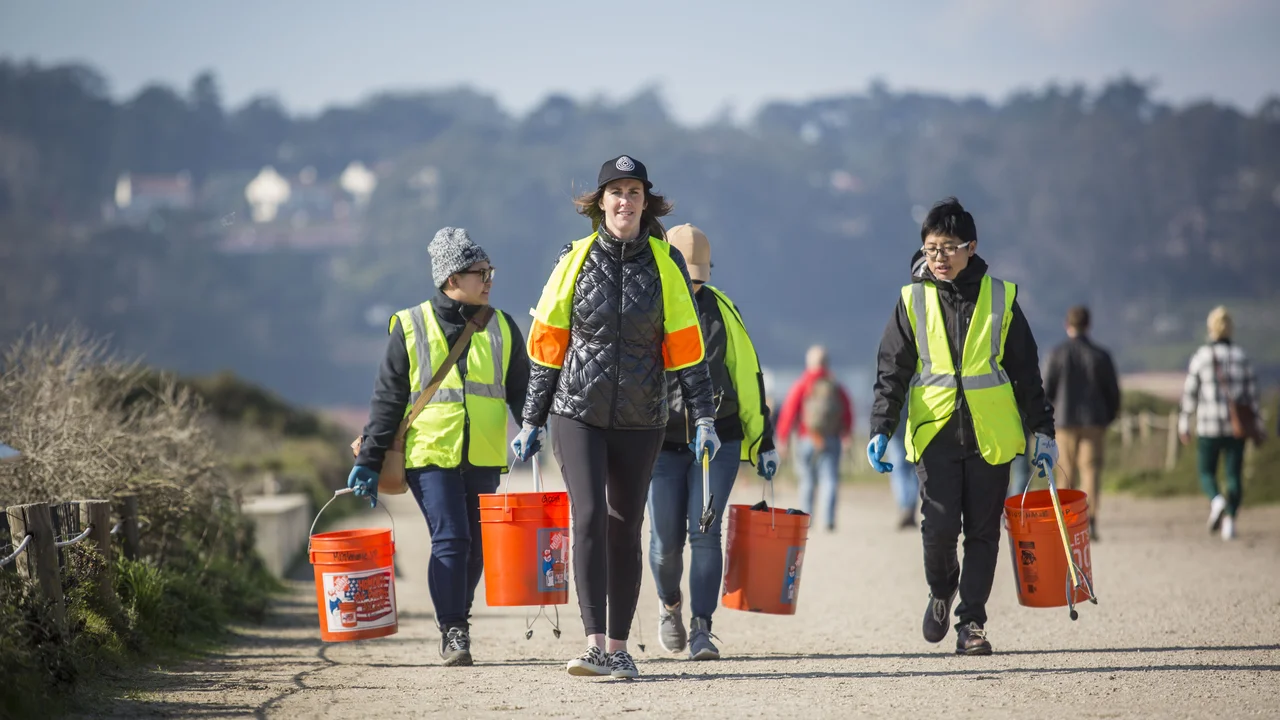 Volunteers at Crissy Field