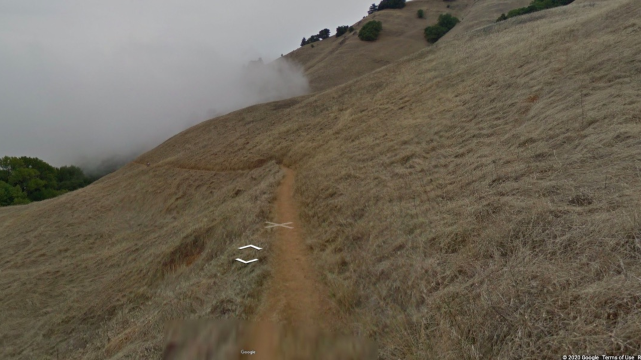 Screenshot of Matt Davis Trail on Mt. Tam using Street View