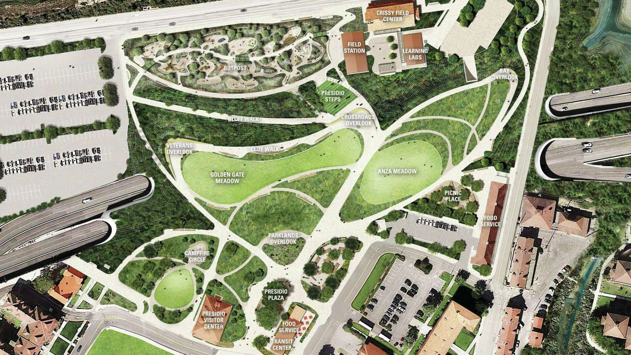 Rendering of Presidio Tunnel Tops