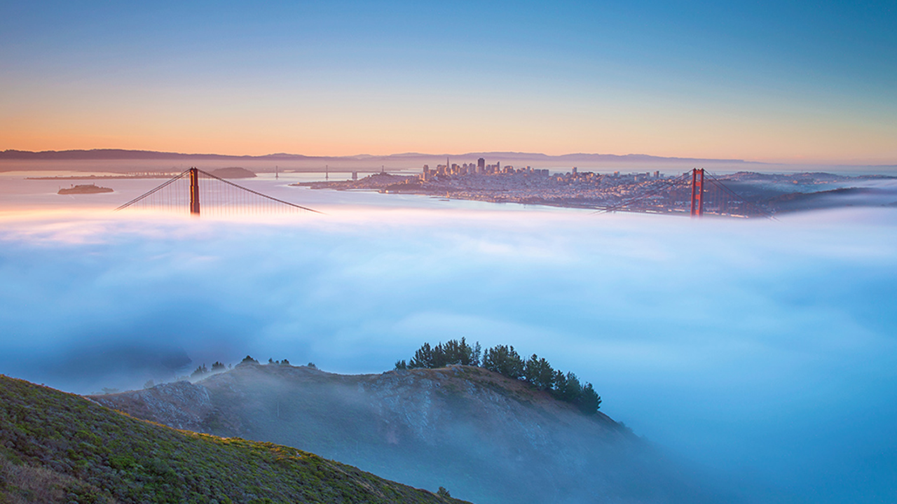 golden gate bridge, fog Golden Gate Bridge