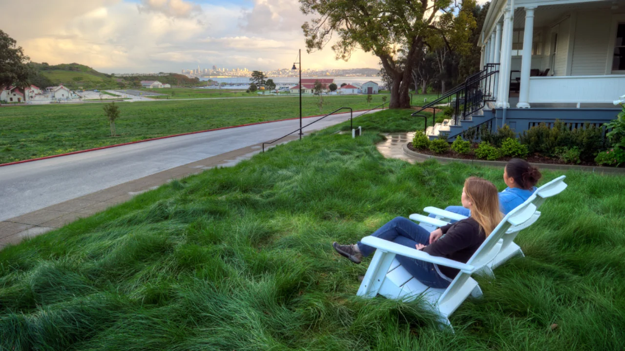 Enjoying the view at Fort Baker