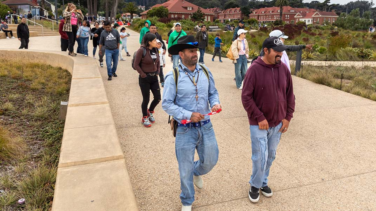 Participants from ALAS (Ayundando Latinos A Soñar) enjoying the "Raíces en la Bahía/Rooted in the Bay" event for farmworkers and their families in September 2024. Activities included crabbing, hiking, and beachside recreation.