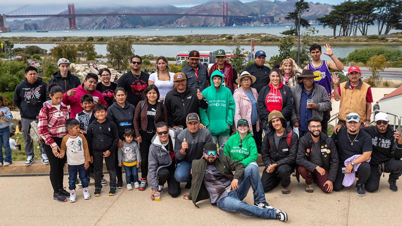 Participants from ALAS (Ayundando Latinos A Soñar) enjoying the "Raíces en la Bahía/Rooted in the Bay" event for farmworkers and their families in September 2024. Activities included crabbing, hiking, and beachside recreation.
