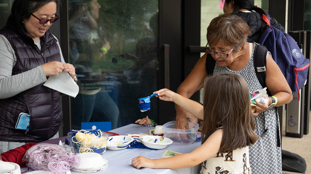 Arts and crafts table at Access to Adventure Day.