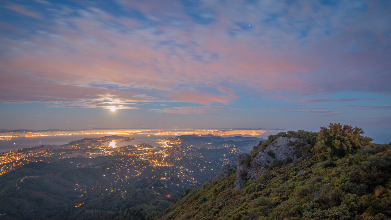 Moonrise on Mt. Tam