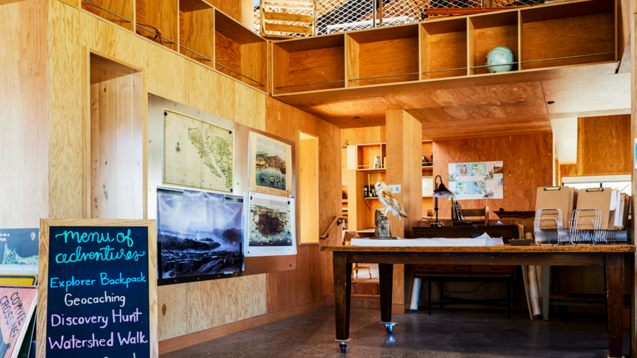 Presidio Tunnel Tops Field Station interior filled with fun and educational tools and activities