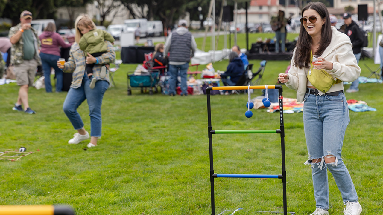 Lawn games at Parks4All: Brewfest on Saturday, July 29th, 2023 in the Presidio of San Francisco. 