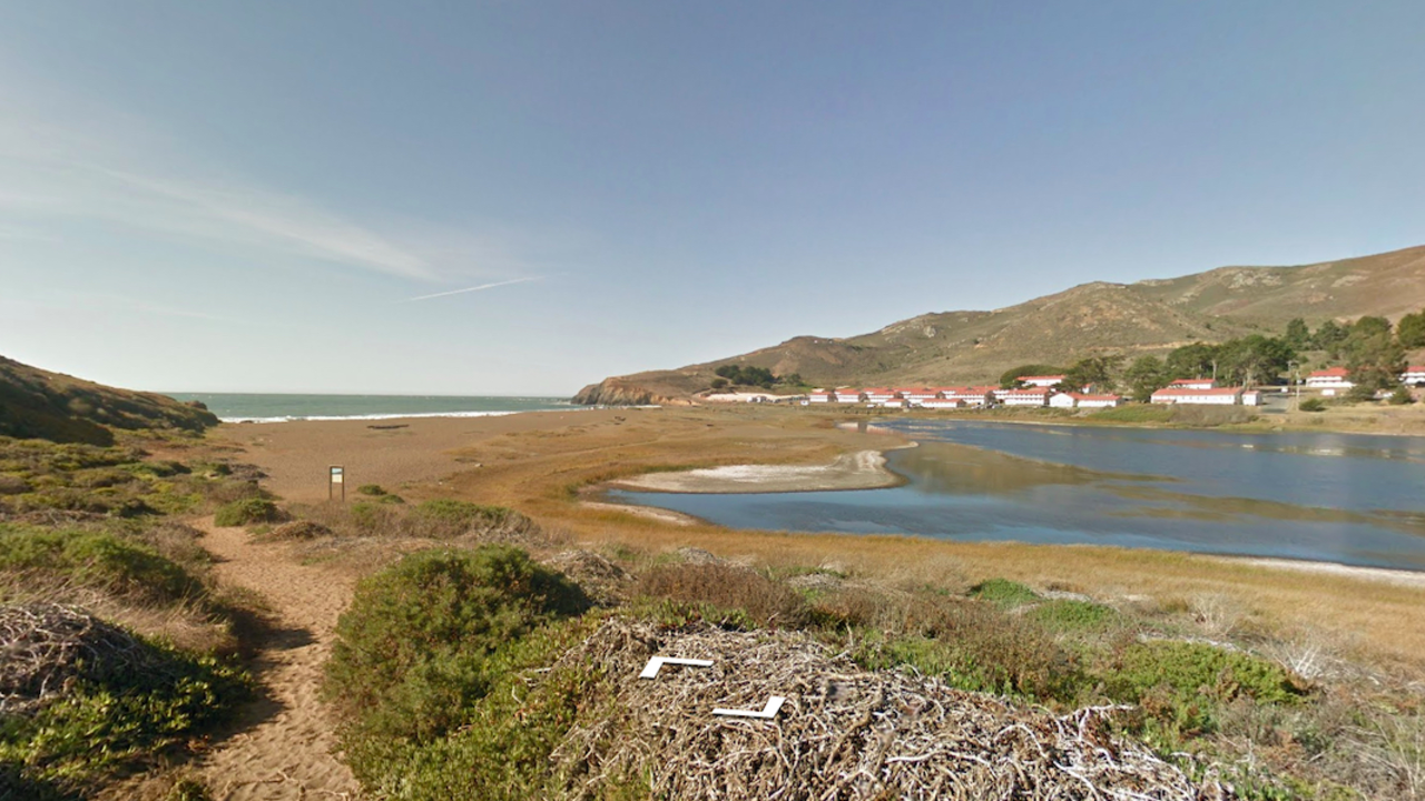 Screenshot of Rodeo Beach on Google Street View