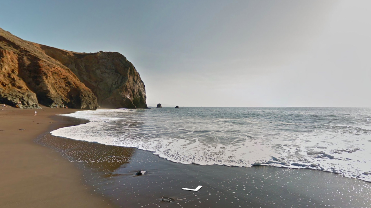 Screenshot of Tennessee Valley Beach in the Marin Headlands