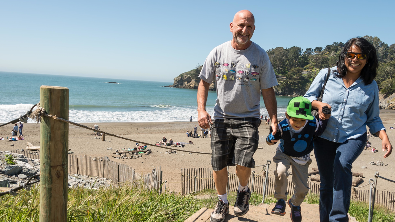 Family outing at Muir Beach