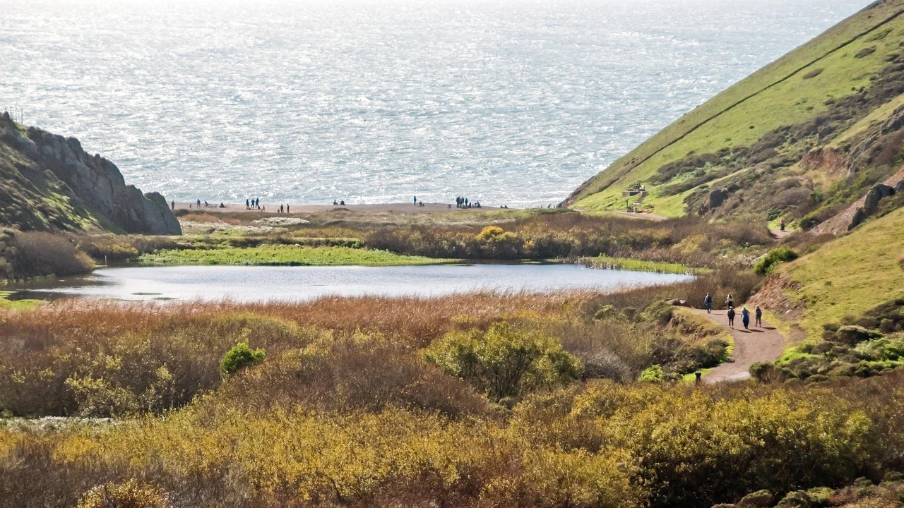 View over Tennessee Valley toward the beach and ocean