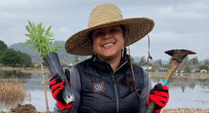Volunteering on Mt. Tam.